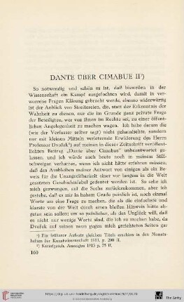 Dante über Cimabue II