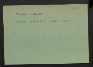 Kaufmann, Johannes