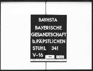 Die Glückwünsche des Doyens des beim Päpstlichen Stuhl beglaubigten Diplomatischen Korps anläßlich des mißglückten Attentats auf den Kronprinzen Umberto II. von Italien.