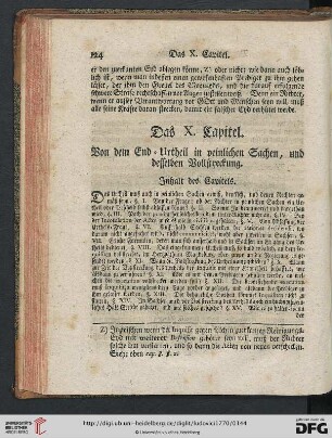 Das X. Capitel. Von dem End-Urtheil in peinlichen Sachen, und desselben Vollstreckung.