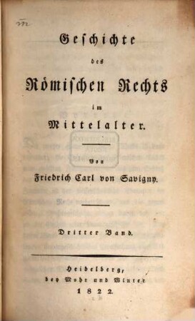 Geschichte des Römischen Rechts im Mittelalter. 3