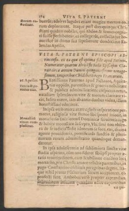 Vita S. Paterni Episcopi Abrincensis ...