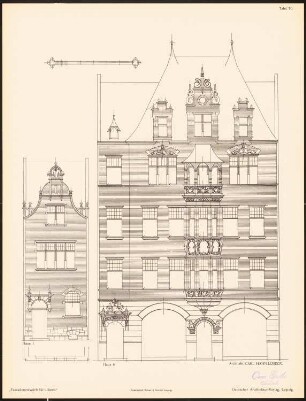 Fassadenentwürfe für Lübeck Das Ergebnis d. Wettbewerbes, ausgeschrieben d. d. Verein von Kunstfreunden zu Lübeck, bearb. v. Richard Landé, Leipzig 1901: Ansichten