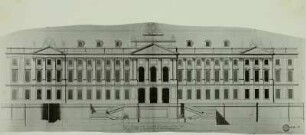 Dresden. Entwurf zum Schlossbauprojekt, Aufriss, um 1736