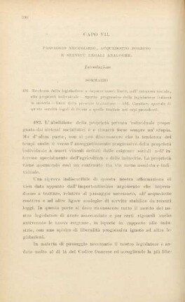 Capo VII. Passagio necessario, acquedotto forzoso e servitu legali analoghe