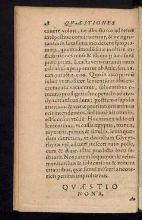 Quaestio Nona, An ad praecautionem arthritidis, et specierum eius chiragrae, podagrae et similium, sit in totum abrogandus vini usus ..