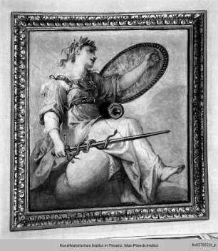 Decken- und Wanddekoration : Allegorie der Fortezza