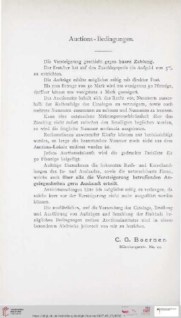 Auctions-Bedingungen