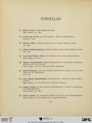 Porzellan (Nr. 341-451)