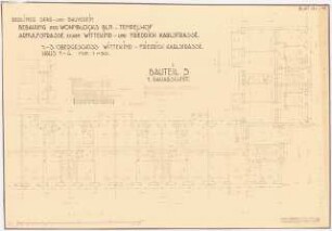 Siedlung Attilahöhe, Berlin-Tempelhof: Wittekindstraße 78-80, Arnulfstraße 63-67, Totilastraße 25-29: Grundriss 1. bis 3, Obergeschoss 1:50