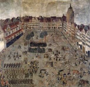 Treibjagd auf dem Altmarkt in Dresden