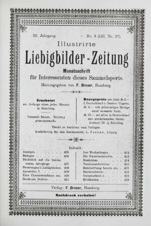 III. Jahrgang. No. 3 (Lfd. No. 27). (Hamburg, 1. März 1898.)