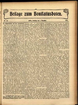 Zweite Ausgabe vom Sonntag, den 01. Dezember 1907.