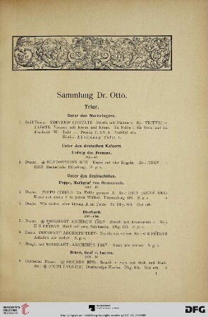 Sammlung Dr. Otto (Nr. 1-466)