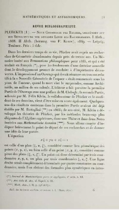 Bulletin des Sciences Mathèmatiques et Astronomiques.