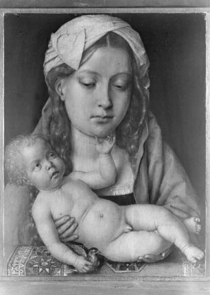 Maria mit dem Kind und Stifterporträt — Maria mit dem Kind