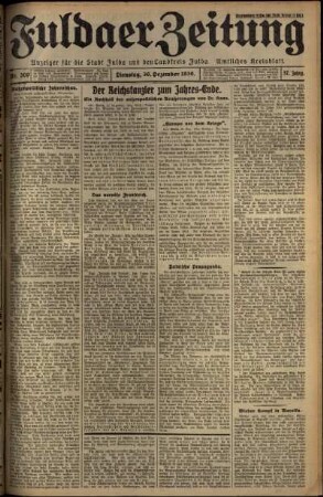 Ausgabe vom Dienstag, den 30. Dezember 1930.
