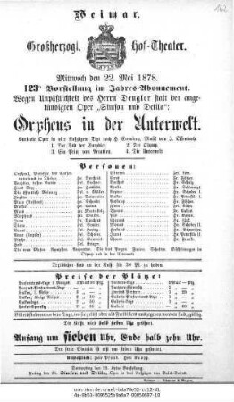 Orpheus in der Unterwelt