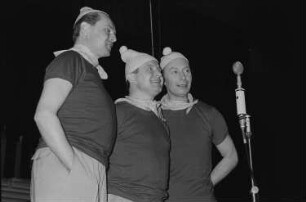 Humoristen-Trio während ihres Auftrittes