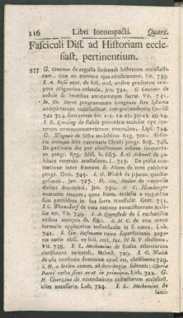 Fasciculi Diss. ad Historiam ecclesiast. pertinentium