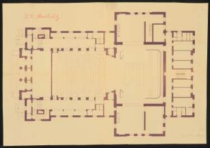 Stadttheater, Neustrelitz: Grundriss 1:100