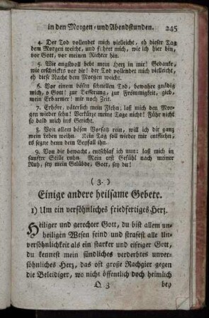 ( 3.) Einige andere heilsame Gebete.