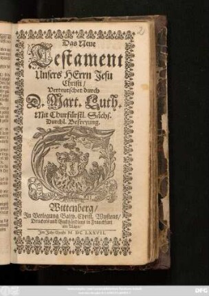 Das Neue Testament Unsers Herrn Jesu Christi