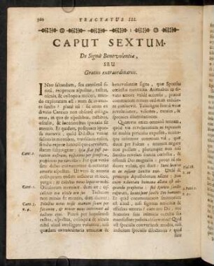 360-479, Caput VI. De siguis enevolentia seu Gratii extraordinariis.