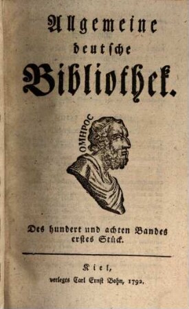 Allgemeine deutsche Bibliothek. 108. 1792