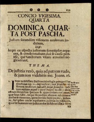 Concio Vigesima. Quarta Dominica Quarta Post Pascha.