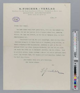 Brief an Richard Dehmel
