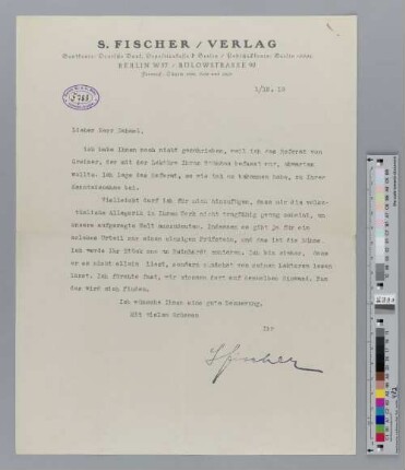 Brief an Richard Dehmel