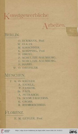 Kunstgewerbliche Arbeiten