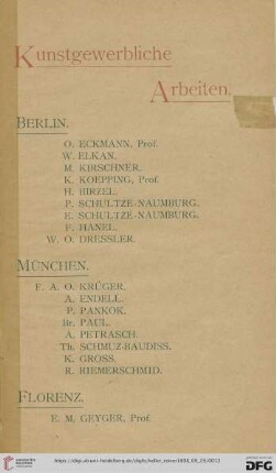 Kunstgewerbliche Arbeiten