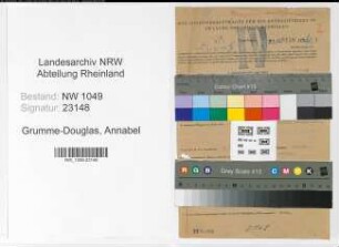 Entnazifizierung Annabel Von Grumme-Douglas , geb. 13.06.1910 ()
