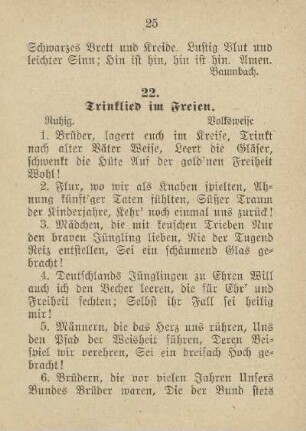 22. Trinklied im Freien