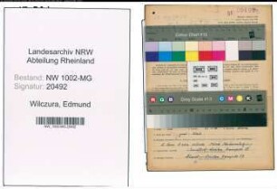 Entnazifizierung Edmund Wilczura , geb. 20.10.1896 (Kellner)