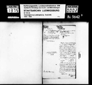 Kommunsachen: Stiftungswesen (Liegenschaften), Oberamt Brackenheim