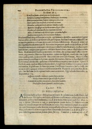 Caput VII. De Bellica Disciplina.