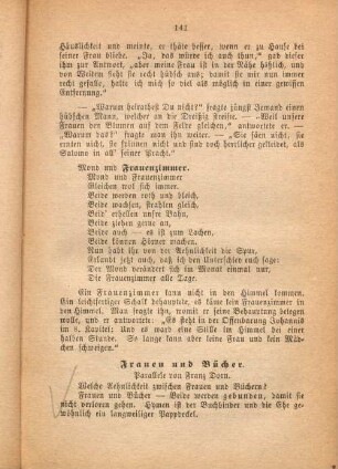 Mond und Frauenzimmer.