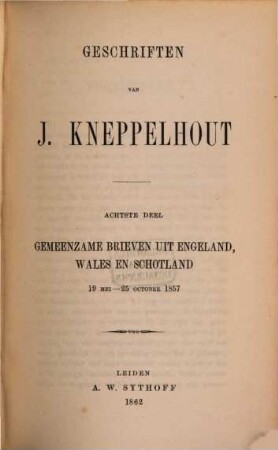 Geschriften, 8
