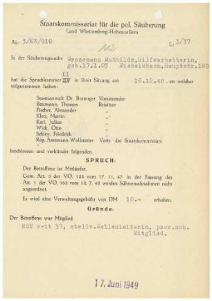 Grossmann, Mathilde