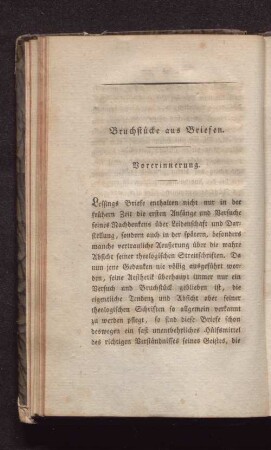 Bruchstücke aus Briefen.