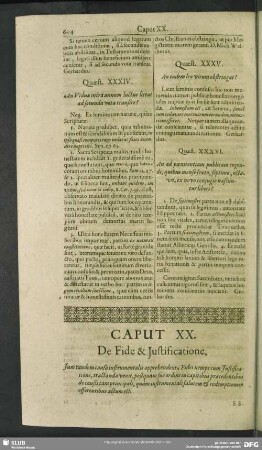 Caput XX. De Fide & Iustificatione