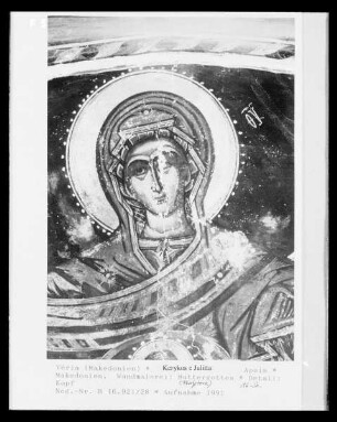 Wandmalerei: Muttergottes