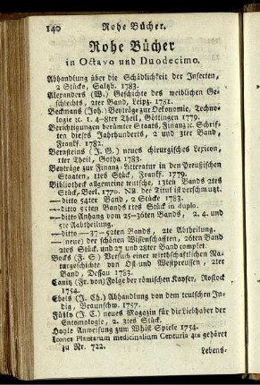 Rohe Bücher.