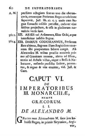 Caput VI. De Imperatoribus III. Monarchiæ, Nempe Græcorum.