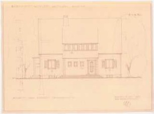 Garten Gottlieb Gessler, Rastatt: Wohnhaus Gessler: Nordansicht 1:50