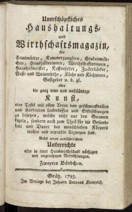 Zweytes Bändchen.