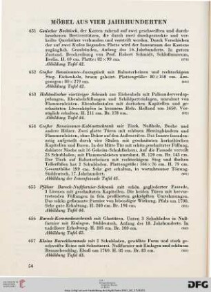 Möbel aus vier Jahrhunderten (Nr. 651-671)
